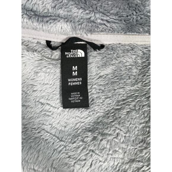 Osito Woman's North Face Jacket, Gray Soft Fleece, Cozy Zip Up, Med Turtleneck - Picture 6 of 6